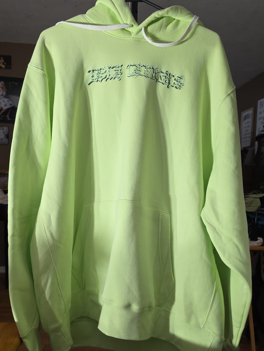 Neon Lime Logo Hoodie - Men